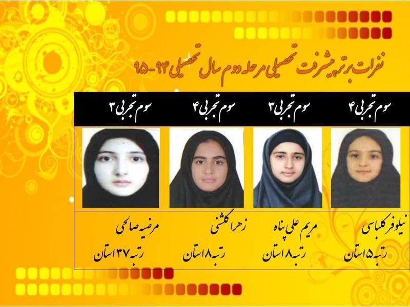 برترین های پیشرفت تحصیلی مرحله  دوم1